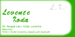 levente koda business card
